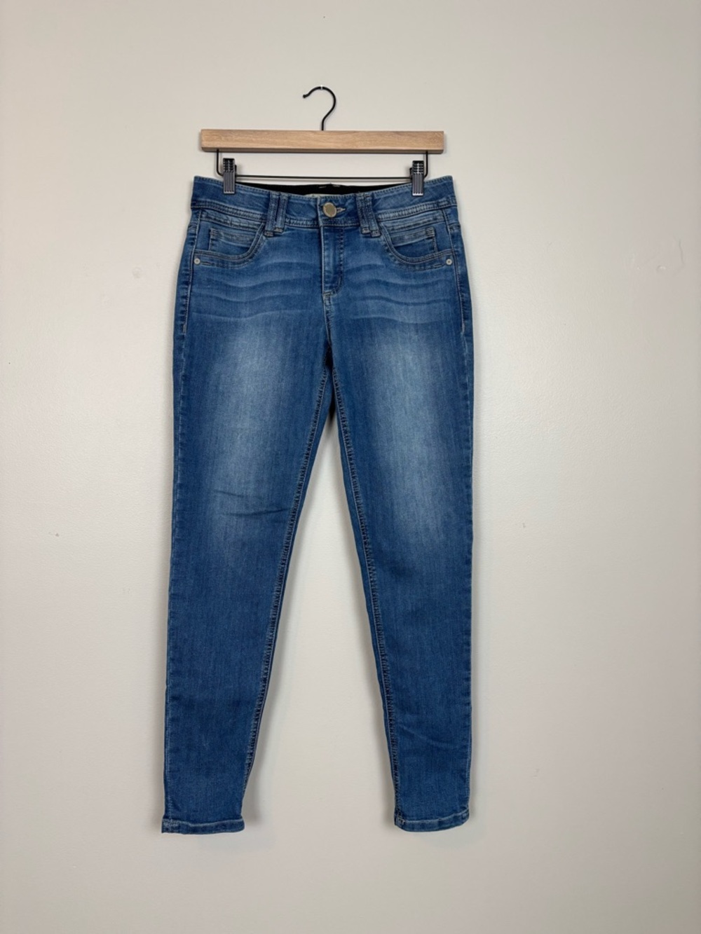 Democracy Jeans Womens 4 Ab Technology Ankle Skinny Mid Rise Jeans in Blue